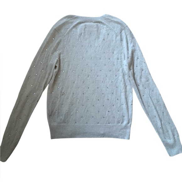 Zadig & Voltaire ELYA CP STRASS V-Neck Crystal Cashmere V-Neck Sweater Size XS - Picture 6 of 13